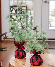 Load image into Gallery viewer, Buffalo Check Sparkle Pint Tree 18"