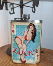 Load image into Gallery viewer, Seven of Diamonds Lucky Flask