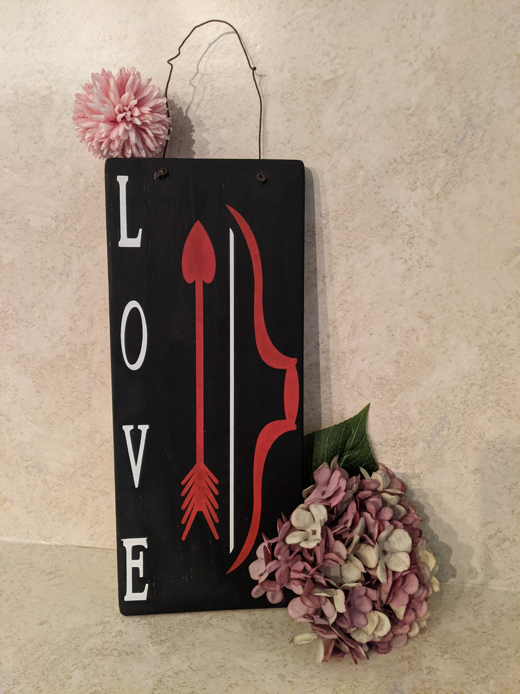 Love Arrow Wooden Sign