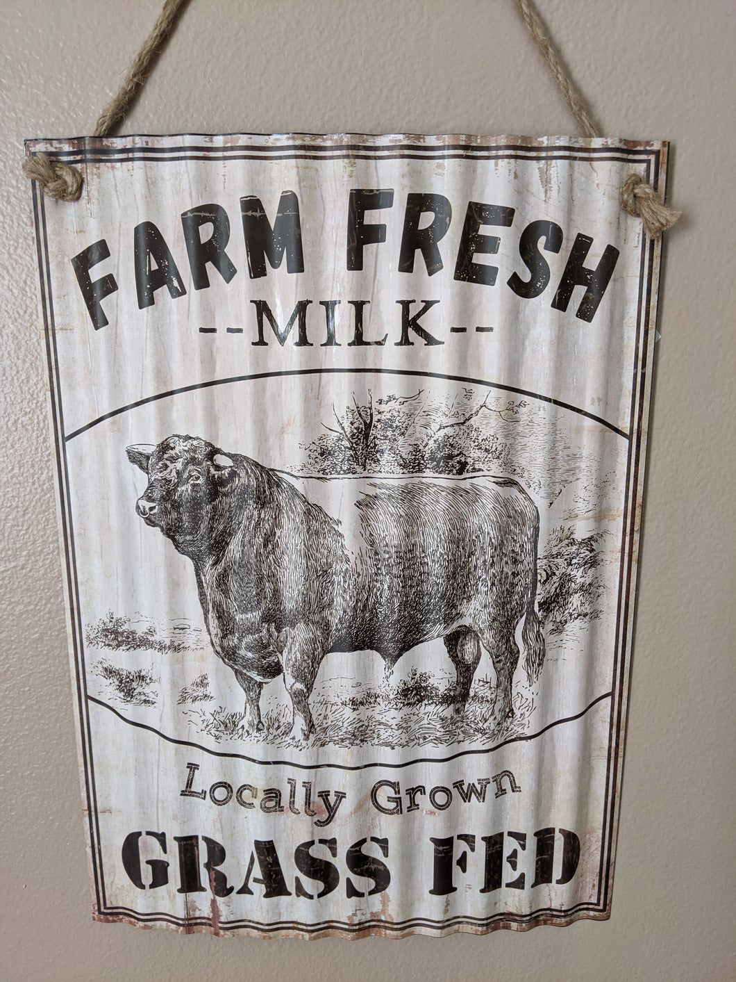 Farm Fresh Milk Tin Sign