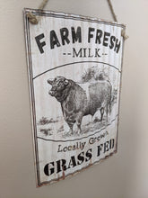Load image into Gallery viewer, Farm Fresh Milk Tin Sign
